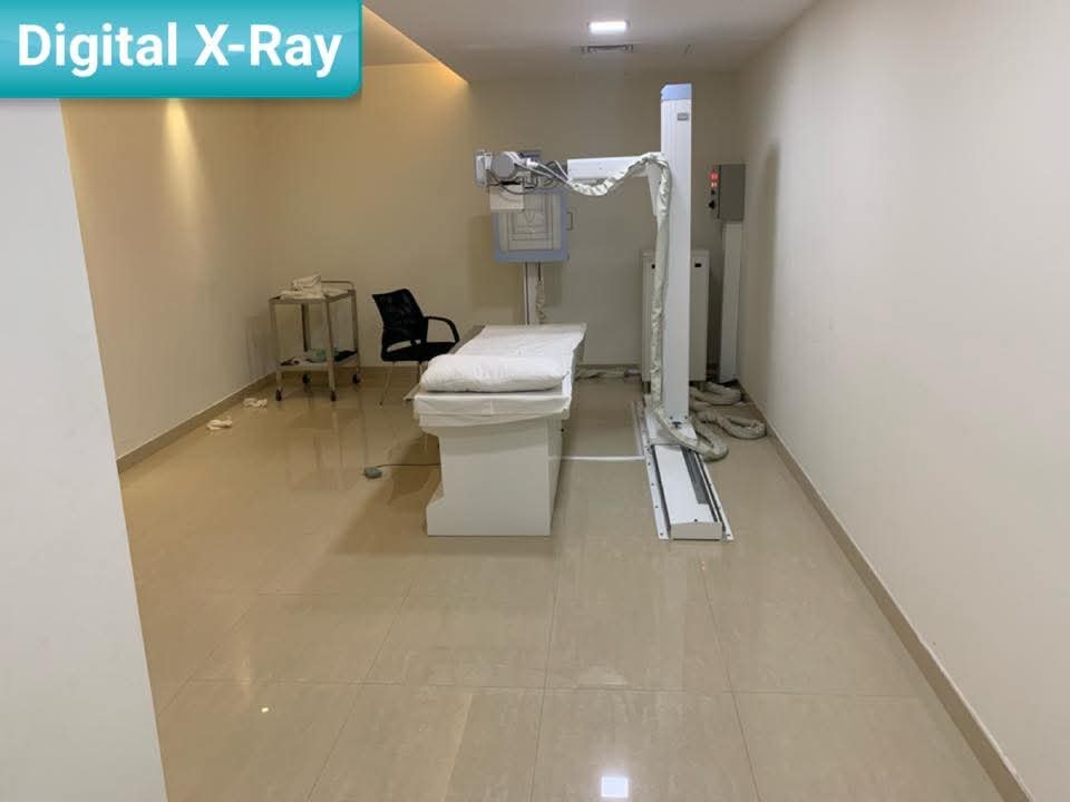 Digital X-ray and ultrasound machine setup at Shifa Al Jazeera Medical Centre, Sharjah