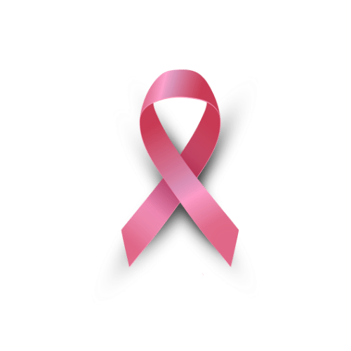 Breast cancer awareness logo promoting early detection and women’s health services in Sharjah