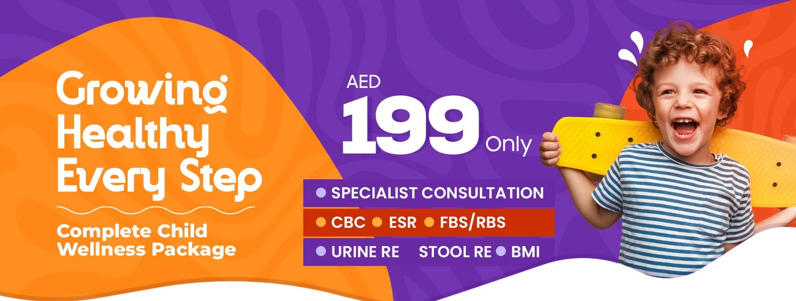 Pediatric health checkup package offer at Shifa Al Jazeera Medical Centre Muwaileh Sharjah