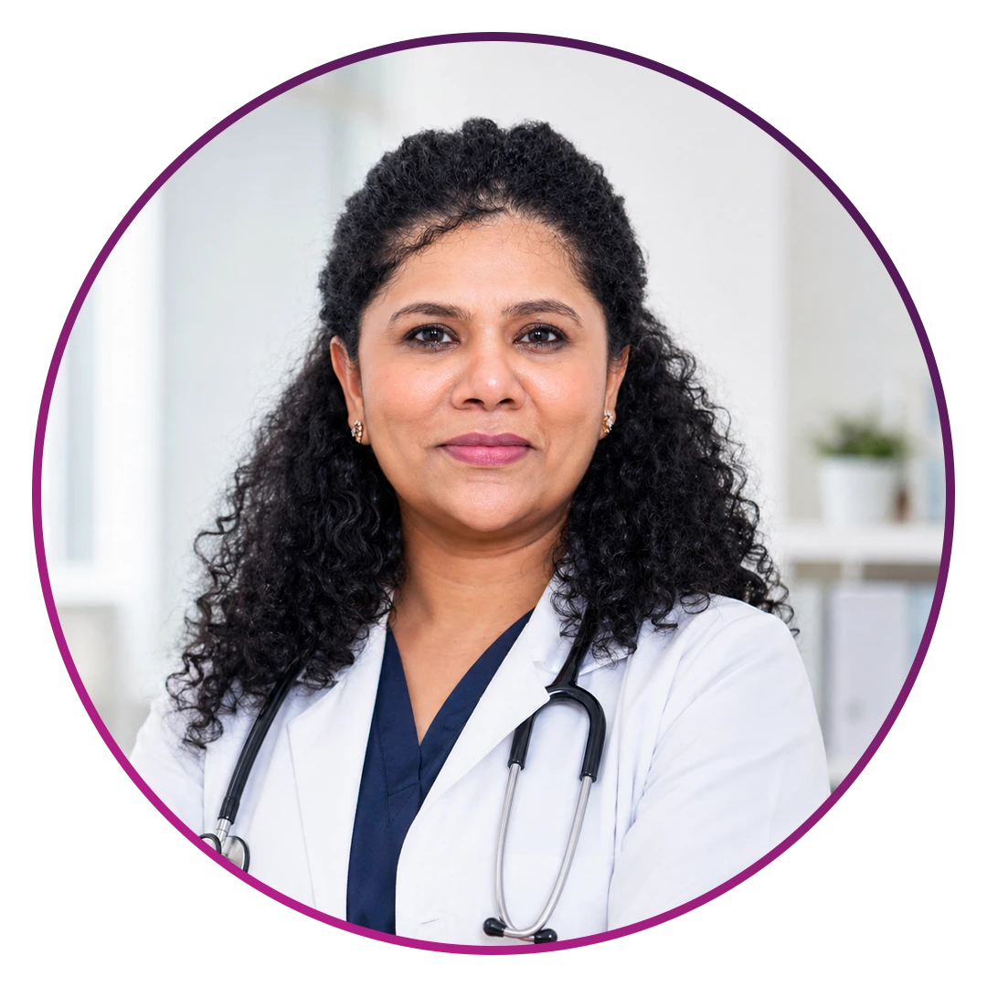 Dr Hema Gayathri specialist gynecologist at Shifa Al Jazeera Medical Centre Muwaileh Sharjah